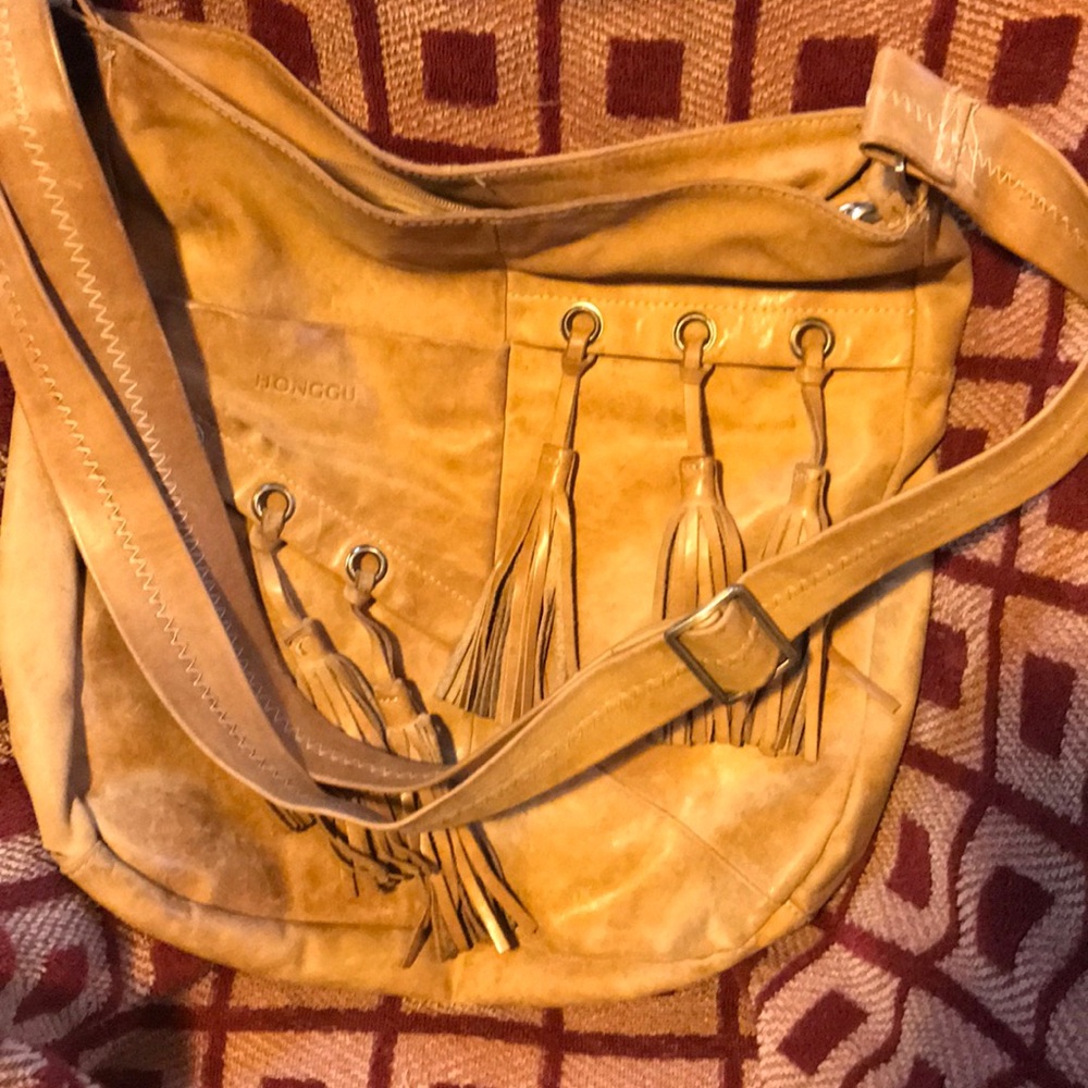Genuine Leather Handbag, also used as a crossover
